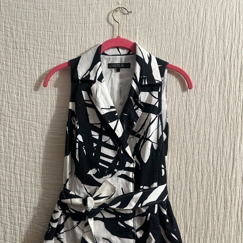 Lafayette 148 New York Monochrome Sleeveless Dress